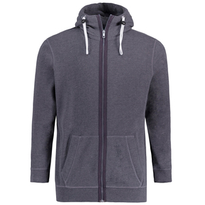 Sudadera con Capucha y Cremallera para Hombre, Corte Regular, Tejido de Algodón, Color Sólido Informal, Estilo Otoñal - Product Image 2