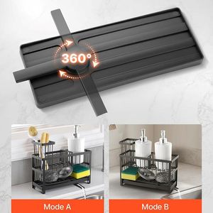 Support d'évier de cuisine pour éponges et gadgets avec égouttoir - Product Image 4