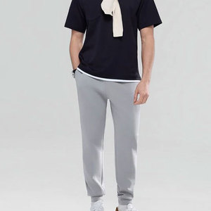 Pantalon de jogging droit léger pour homme avec logo personnalisé, taille mi-haute, tricoté, style décontracté hip-hop, pour le sport et la course à pied - Product Image 5