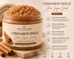 Cinnamon Dolce Shea Sugar <b>Body</b> <b>Scrub</b> with Natural Exfoliating Sugar Deep Moisturizing Shea Butter OEM Private Label Wholesale - Product Image 3