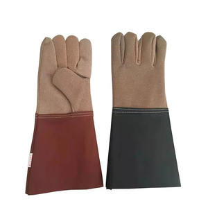 Gants de soudage TIG en cuir de chèvre de qualité supérieure, résistants à la chaleur, légers, à croûte naturelle, avec pouce Keystone - Product Image 1