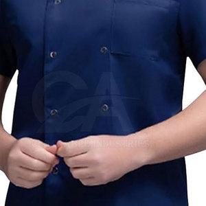 Kitchen <b>Uniforms</b> Breathable Short Sleeve Chef Jacket for <b>Restaurant</b> Staff Double Breasted Premium Chef Jacket for Professional - Product Image 3