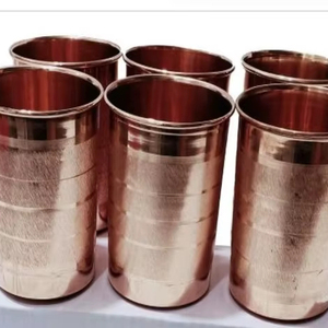 <b>Copper</b> drinking glasses stylish reusable metal tumblers for water juice cocktail use <b>kitchen</b> dining <b>accessories</b> - Product Image 1