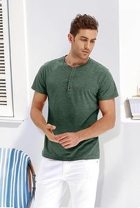 Camiseta de Algodón para Hombre, Moderna, de Manga Corta, Cuello Redondo, Color Sólido, Informal, Transpirable, Tejido Suave, para Uso Diario en Verano, Venta al Por Mayor - Product Image 5
