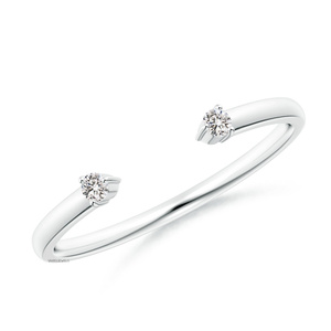Anillo de Compromiso y Boda de Lujo con Dos Diamantes Redondos Cultivados en Laboratorio, en Oro de 10K, 14K, 18K, Plata 925, 935, Chapado en Rodio - Product Image 2