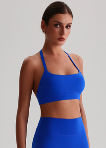 Nouveau Soutien-Gorge de Sport Tendance 2026 pour Femme, Sans Coutures, Col Carré, Halter, Respirant, Séchage Rapide, en Dentelle, Fort Maintien, Yoga, Couleur Unie Beige - Product Image 4