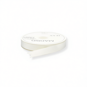 ริบบิ้นผ้าฝ้ายสีขาวขนาด 2.5 ซม. x 22 ม. สำหรับงานฝีมือและการตกแต่ง - Product Image 1