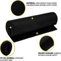 Coussinets de protection cervicaux en mousse améliorés pour haltères, respirants, confortables, durables et personnalisables pour les squats et les soulevés de hanches