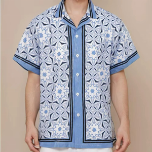 Nouvelle Arrivée Chemises de Vacances à Manches Courtes en Flanelle pour Hommes Style Insulaire Personnalisables Anti-Plis Séchage Rapide Écologiques Respirantes - Product Image 5