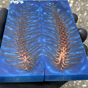 Escamas de resina epoxi con diseño único de piña para mango de cuchillo, lo último en escamas de resina para fabricación de mangos de cuchillo, personalizadas - Product Image 3