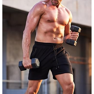 Wholesale Men Cotton Casual Shorts Elastic Waist <b>Drawstring</b> Plain Summer Shorts Custom Logo OEM Factory Price - Product Image 6