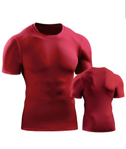 OEM Customized Service Front Lightweight <b>Men</b> Crew Neck <b>Compression</b> <b>Shirts</b> Regular Fit Solid Pattern Eco-Friendly Quick Dry - Product Image 6