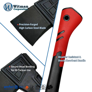 46cm Splitting Axe Securely Fixed Grade-A Carbon Steel Head Aggressive Cutting Wedge Anti Shock Handle with <b>Sharpening</b> Stone - Product Image 4