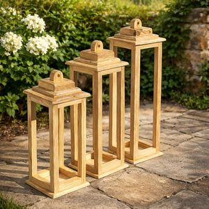 Portavelas de Madera Hecho a Mano con Asa de Cuerda, Decorativo para el Hogar, Bodas y Decoración de Mesa - Product Image 2