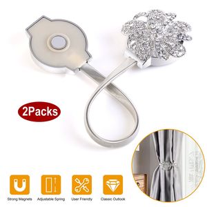 2 Confezioni di Fermacurtain Magnetici Floreali Estensibili, Decorazioni per Finestre, Clip per Tende da Soggiorno e Ristorante - Product Image 6