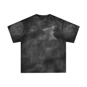Haute qualité hommes grande taille lavage à l'acide coloré t-shirts poids lourd en détresse soleil fané lavage à l'acide t-shirts hommes - Product Image 4