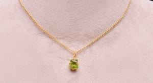 Collar con Colgante de Peridoto Natural, Joyería de Piedra de Nacimiento de Agosto, Plata de Ley 925 Chapada en Oro, Regalo de Compromiso Premium - Product Image 2