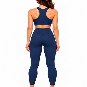 Custom Women Two Piece Yoga Set High <b>Waist</b> <b>Leggings</b> Activewear Stretch Fabric Comfort Fit High <b>Waist</b> Flexible Design Wear - Product Image 2