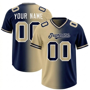 Camiseta de Fútbol Americano Personalizada con Cuello en V, Sublimada con Degradado Rosa Marino, Unisex para Adultos, de Secado Rápido y Manga Corta - Product Image 3