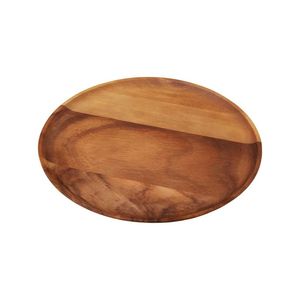 Assiette en bois minimaliste moderne, artisanat indien traditionnel fait main, ronde, écologique, vaisselle de mariage - Product Image 2