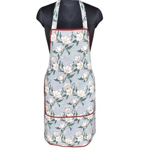 Best Selling Bib <b>Apron</b> With Blue Floral Pattern Machine Washable <b>Cooking</b> <b>Apron</b> Daily Use Classic Style 1-4 Pockets - Product Image 5