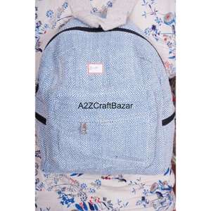 Sac à dos artisanal unisexe de taille moyenne en toile 100% coton, vintage, léger, 20L, pour affaires, quotidien, camping, natation, avec fermeture éclair et boucle - Product Image 6