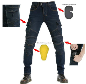 Pantalones de Motociclismo, Jeans de Motocross, con Protección CE en Rodillas y Cadera, Armadura Extraíble, para Todas las Estaciones, para Hombre - Product Image 5
