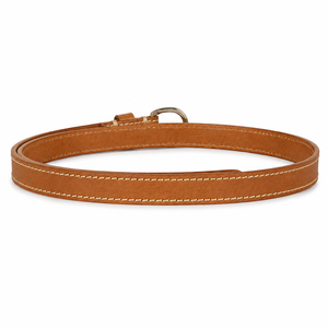 Ceinture en cuir véritable marron pour femme, style décontracté, avec boucle métallique et bords cousus, vente en gros, fournisseur et fabricant de ceintures habillées pour femmes - Product Image 2