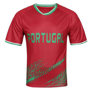 2025 personnalisé entièrement Sublimation imprimé maillot de football 100% polyester tissu à manches courtes col rond maillot de football pour l'été - Product Image 1