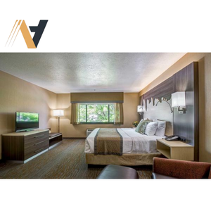 ชุดเฟอร์นิเจอร์ห้องนอนโรงแรมทำจากไม้สไตล์ตะวันตกที่ทันสมัย - Product Image 1