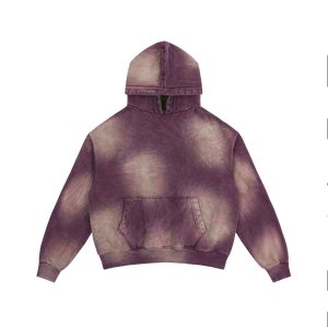 Vintage Acid Washed High Quality Men's Pullover Hoodie Heavyweight Stone Washed with <b>Spray</b> Washed Design - Product Image 4