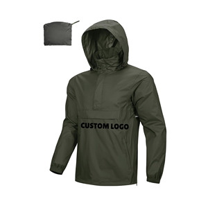 Hot Selling Custom Printed 100% Nylon <b>Waterproof</b> Bomber <b>Jacket</b> <b>Mens</b> Outdoor <b>Packable</b> Hooded Zip up Side Pockets - Product Image 1