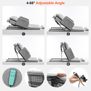 Letto Elettrico Regolabile 4-68 con Sponde di Sicurezza e Schienale, Capacità 136 kg per Anziani e Gravidanza - Product Image 5