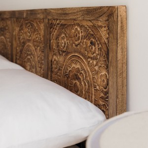 Cabecero Vandana Flux Altis para cama de 150 cm en madera de mango Wiluna - Product Image 2
