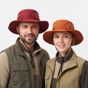 Chapeaux de camping unisexes à sangle réglable, 100% coton polyester, pliables, chapeaux de randonnée, protection solaire, chapeaux de safari pour hommes et femmes - Product Image 1
