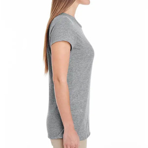 Camisetas de Mujer, Moda Casual, Cuello Redondo, para Adultos, Color Sólido, Personalizadas con Estampado, de Algodón, Ajustadas, para Verano - Product Image 2