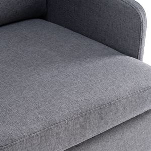 Poltrona Lounge Monoposto di Design Grigio Scuro Imbottita in Schiuma per Ufficio e Tempo Libero - Product Image 4