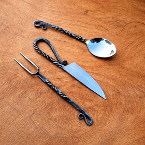 Cuchillos de Chef Medievales Forjados a Mano de Acero al Carbono de Alto Brillo, Ambidiestros, Aptos para Lavavajillas, Juego de Cuchillos de Cocina, Personalizables OEM/ODM - Product Image 6