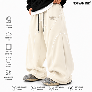 Pantalon de survêtement ample et épais personnalisé, vente en gros, fabricant de joggers en coton, OEM ODM, marque privée, prix d'usine, haute qualité - Product Image 1