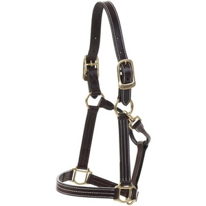 Harnais en cuir artisanal pour cheval avec sangles réglables et boucles en laiton, collier équestre pour l'écurie, les ranchs et l'entraînement - Product Image 3