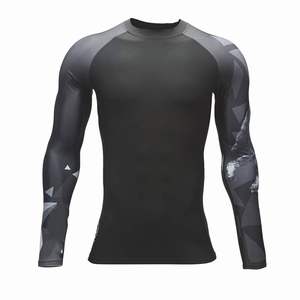 Camiseta de MMA para Hombre, Camiseta de Manga Larga para Muay Thai, Camiseta de Compresión para Jiu Jitsu Brasileño, Camiseta Deportiva para Gimnasio, Boxeo - Product Image 1