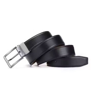 Ceinture en cuir de vachette véritable personnalisée avec logo pour hommes, boucle ardillon, ceinture de fitness – Produit tendance avec support d'usine - Product Image 2