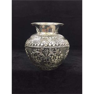 Pot à eau bénite en argent allemand, fait main, pour Puja, cadeau de mariage indien, Kalash Lota, vente en gros, article spirituel hindou pour Pooja - Product Image 2