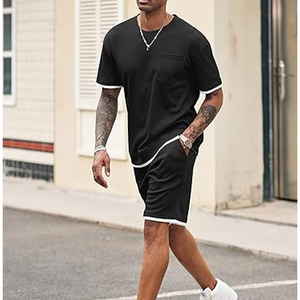 Men 2 Piece Cotton Outfit Manufacturer Cargo Shorts T Shirt Summer OEM Bulk Supply - Product Image 3