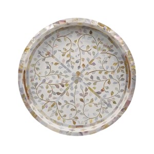Plateau de service de luxe en nacre, fait main, incrusté de coquillages, plateau décoratif pour la maison, l'hôtel, le restaurant, pour le service et les cadeaux - Product Image 1