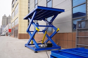 <span class=keywords><strong>Table</strong></span> élévatrice hydraulique électrique fixe de cargaison de ciseaux <span class=keywords><strong>1T</strong></span> à la capacité 4T gamme d'ascenseur de 1m à de 4m - Product Image 4