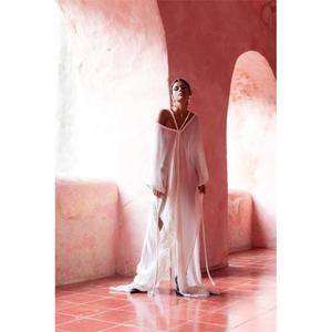 Boho Premium Quality <b>Kaftan</b> Maxi Floor-Length Natural Wrap Tie Sleeveless Regular Fit Solid Color <b>Summer</b> Party Style Wholesale - Product Image 1