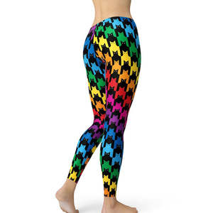 Leggings de yoga et de fitness pour femme, légers et solides, haute qualité, en Spandex/Nylon, longueur cheville, taille élastique – Grande Vente - Product Image 4
