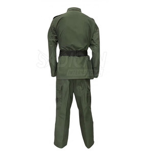Uniforme de gardien de sécurité avec plusieurs poches de rangement, fermeture à boutons sur le devant, tissu durable en polyester/coton, design unisexe - Product Image 3