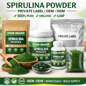 WARRLY Capsules de spiruline biologique en poudre Superaliment Approvisionnement en vrac Exportation Inde Qualité alimentaire 99% Emballage en verre/bouteille/fût - Product Image 4